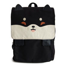 Load image into Gallery viewer, black shiba inu backpack