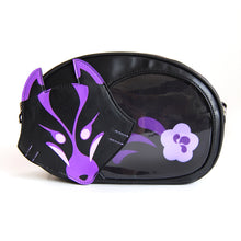 Load image into Gallery viewer, black flower sakura fox ita bag

