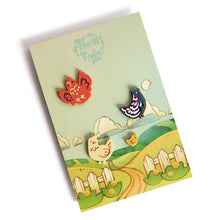 Load image into Gallery viewer, chicken enamel pin