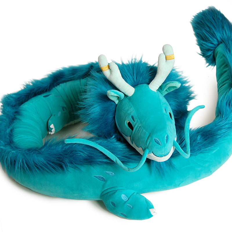 KOSEN　ケーセン　ドラゴンぬいぐるみ　40㎝↑BIG　DRAGON　正規品 Teal Rain Dragon 6ft Long Giant Plush – FloralFrolicFoxes