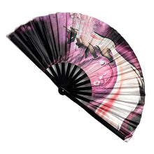 Load image into Gallery viewer, Rose Moon Fox Snap Hand Fan
