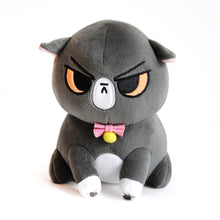 Load image into Gallery viewer, Angry Cat Plush- Dark Gray Tux Version