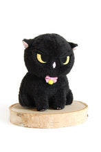 Load image into Gallery viewer, Angry Cat Plush- Fuzzy Black Void