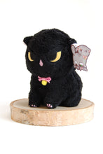 Load image into Gallery viewer, Angry Cat Plush- Fuzzy Black Void