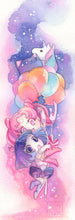 Load image into Gallery viewer, Chibiusa and Sailor Saturn Hotaru 8x24 Watercolor Poster Print
