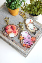 Load image into Gallery viewer, Floral Frolic Bean Glitter Keychains