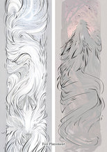 Load image into Gallery viewer, Spirit Wolf and Midnight Wolf 8x24 Foil Prints