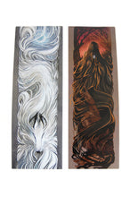 Load image into Gallery viewer, Spirit Wolf and Midnight Wolf 8x24 Foil Prints
