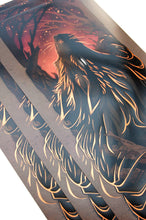 Load image into Gallery viewer, Spirit Wolf and Midnight Wolf 8x24 Foil Prints