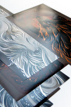 Load image into Gallery viewer, Spirit Wolf and Midnight Wolf 8x24 Foil Prints