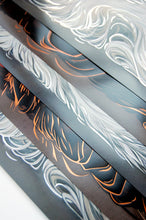 Load image into Gallery viewer, Spirit Wolf and Midnight Wolf 8x24 Foil Prints
