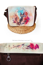 Load image into Gallery viewer, Black Delivery Cat Messenger Bag