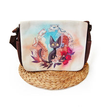 Load image into Gallery viewer, Black Delivery Cat Messenger Bag