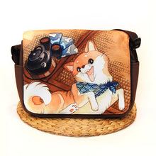 Load image into Gallery viewer, Playful Shiba Messenger Bag