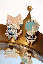 Load image into Gallery viewer, Best Girls- Pins Blue Twin and Cat Boy