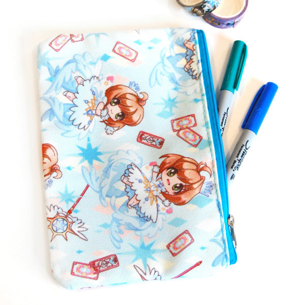 Clear Card Sakura Zipper Bag