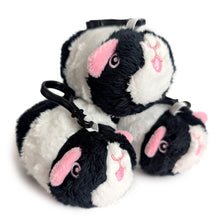 Load image into Gallery viewer, Pigtato Wheek Keychain Black Stripey Guinea Pig
