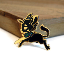 Load image into Gallery viewer, Prancing Goaticorn Black Unicorn Pin
