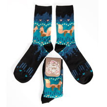 Load image into Gallery viewer, Forest Fox Teal Socks
