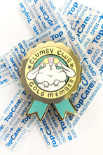Load image into Gallery viewer, Clumsy Club Gold Member Pin
