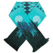 Load image into Gallery viewer, Conifer Mist Trees Knit Scarf
