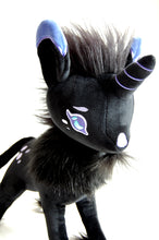 Load image into Gallery viewer, Goaticorn Black Unicorn Plush
