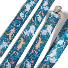 Load image into Gallery viewer, Teal Goaticorn Unicorn Lanyard
