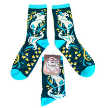 Load image into Gallery viewer, Crowned Goaticorn Floral Socks
