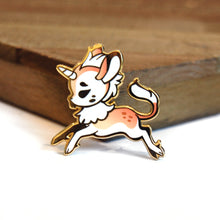 Load image into Gallery viewer, Prancing Goaticorn Golden Unicorn Pin
