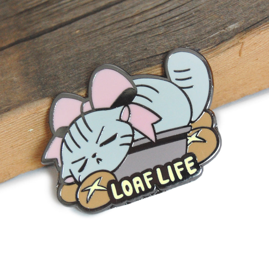 Angry Cat Loaf Life Pin