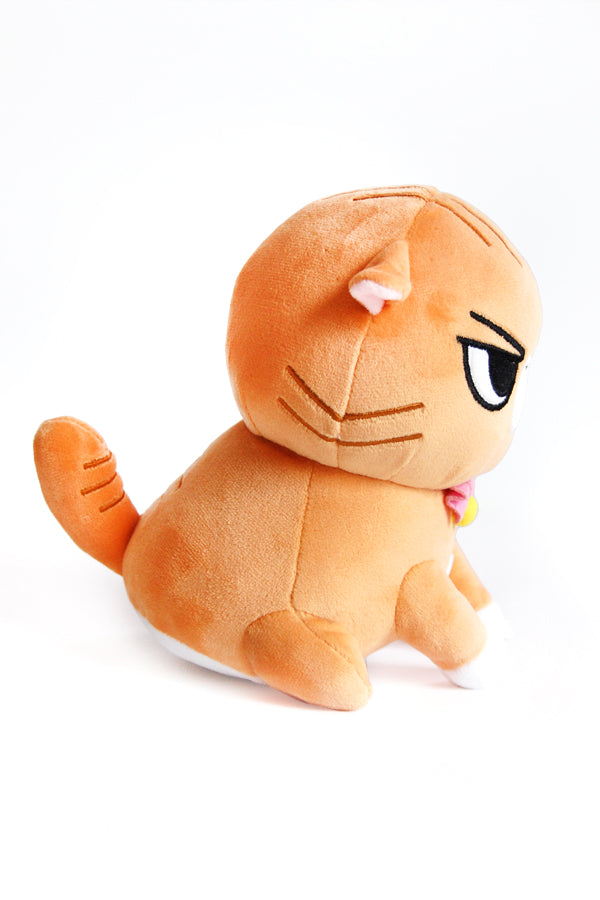 Angry Cat Plush Orange Tabby Version