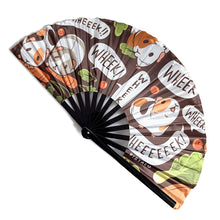 Load image into Gallery viewer, Pigtato Wheek Squad Guinea Pig Snap Hand Fan
