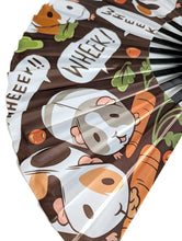 Load image into Gallery viewer, Pigtato Wheek Squad Guinea Pig Snap Hand Fan
