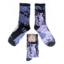 Load image into Gallery viewer, Dawnsing Fox Forest Socks Purple
