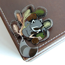 Load image into Gallery viewer, raccoon enamel pin
