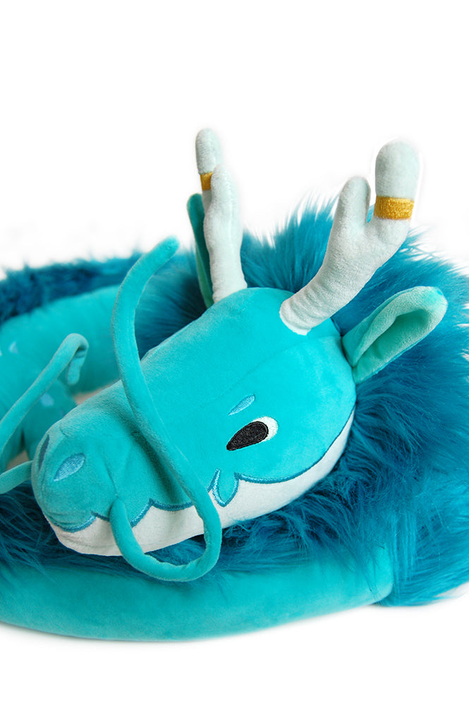 Teal Rain Dragon 6ft Long Giant Plush – FloralFrolicFoxes