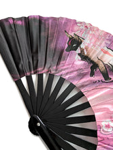 Load image into Gallery viewer, Rose Moon Fox Snap Hand Fan
