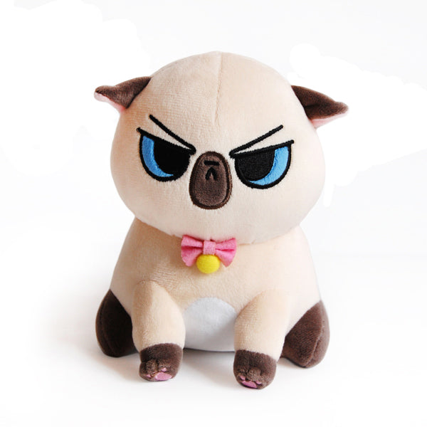 Angry Cat Plush- Siamese Version – FloralFrolicFoxes