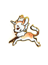Load image into Gallery viewer, Prancing Goaticorn Golden Unicorn Pin
