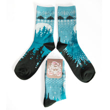 Load image into Gallery viewer, Conifer Moon Teal Socks
