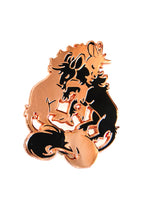 Load image into Gallery viewer, Hugging Unicorn Rose Gold Pin
