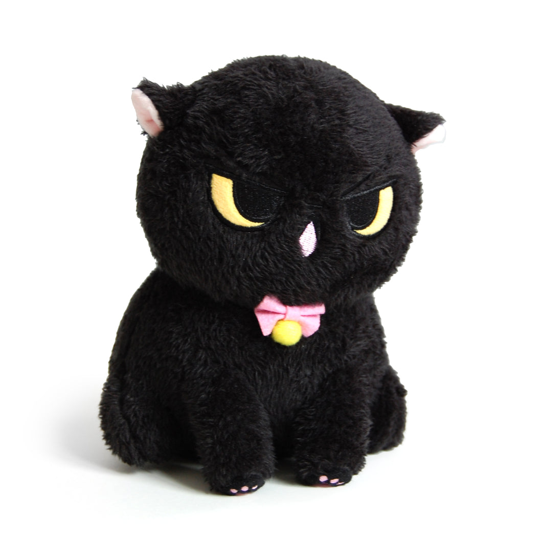 Angry Cat Plush- Fuzzy Black Void