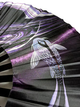 Load image into Gallery viewer, Void Koi Fish Snap Hand Fan

