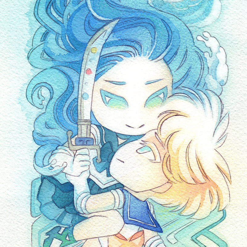 Sailor Neptune and Sailor Uranus 8x24 Poster