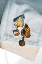 Load image into Gallery viewer, Howl&#39;s Moving Castle Calcifer Bacon Enamel Pin
