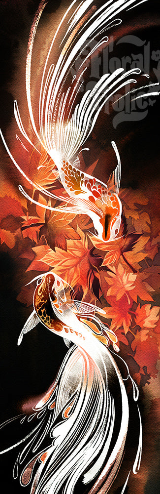 Maple Koi Pisces Wall Scroll