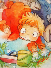 Load image into Gallery viewer, Ponyo 11x11 Print
