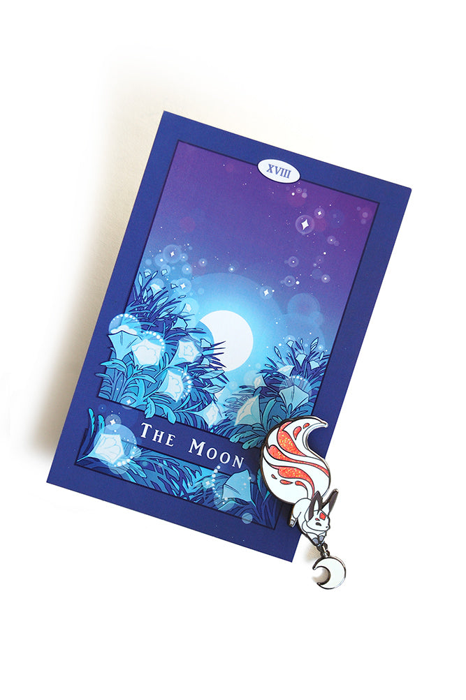The Moon Tarot Pin – FloralFrolicFoxes