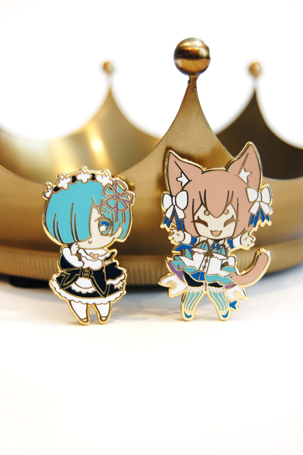 Re:Zero Felix and Rem Pins – FloralFrolicFoxes