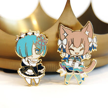 Load image into Gallery viewer, Re:Zero Felix and Rem Pins
